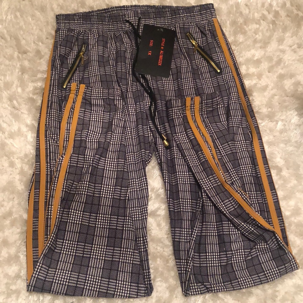 Plaid Drawstring Pants